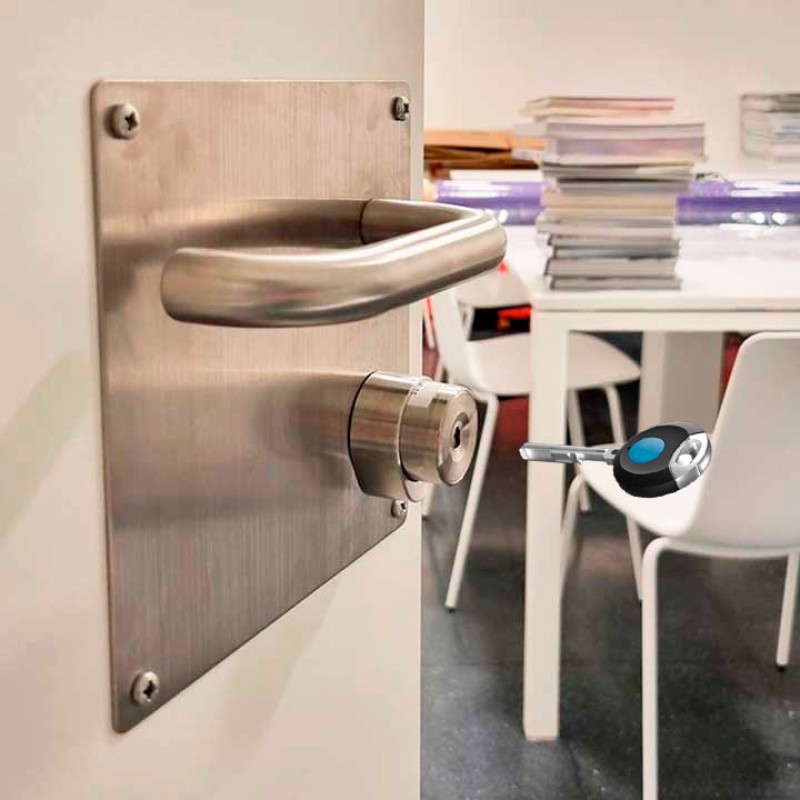 Cilindre amb electrònica a un sòl costat mecànic per dins